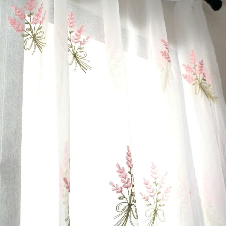 Lovely Blue And White Floral Curtains Flower Gray Yellow With Overseas Leaf Swirl Embroidered Curtain Panel Pairs (View 10 of 25)