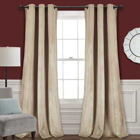 Lush Decor 2 Pack Prima Velvet Solid Room Darkening Window With Velvet Solid Room Darkening Window Curtain Panel Sets (View 8 of 25)