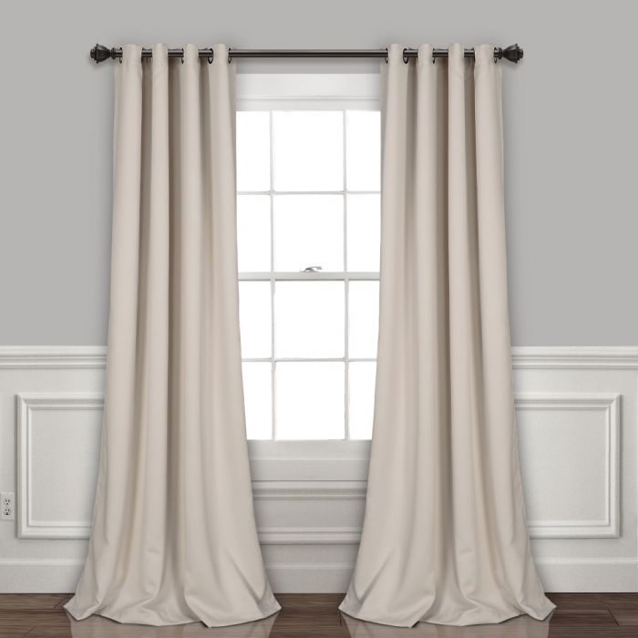 Lush Décor Insulated Grommet Blackout Curtain Panels Wheat Pair Set 52X95 –  Lush Decor 16T002474 Throughout Lydia Ruffle Window Curtain Panel Pairs (View 12 of 25)