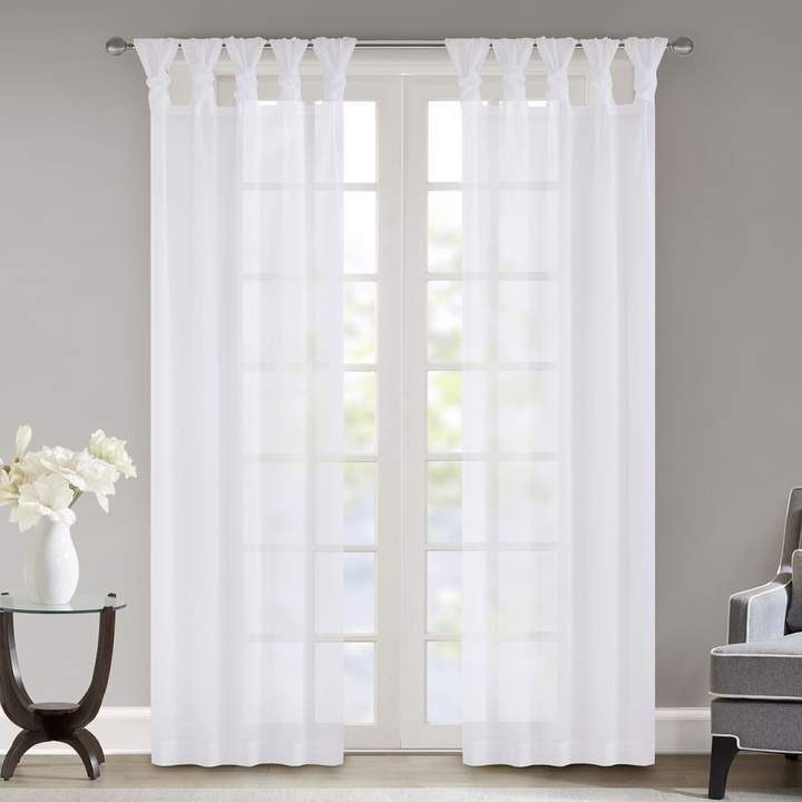 Madison Home Usa 2 Pack Elowen Twisted Tab Voile Sheer With Regard To Elowen White Twist Tab Voile Sheer Curtain Panel Pairs (View 1 of 26)