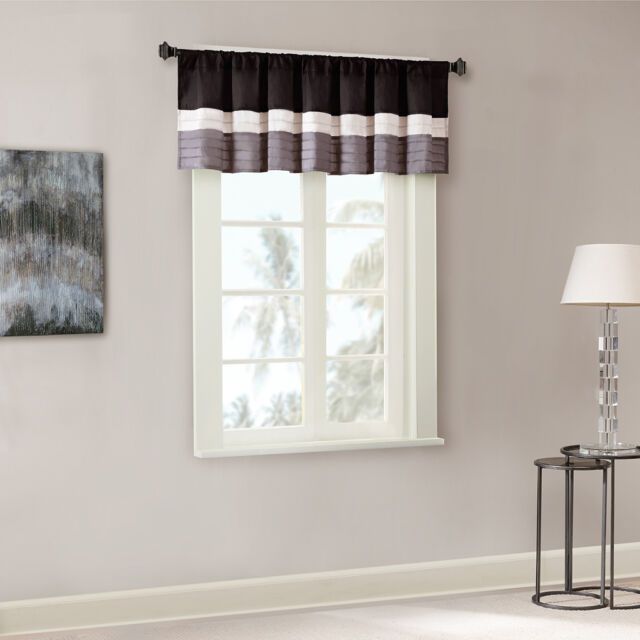 Madison Park Amherst Polyoni Pintuck Window Valance With Chester Polyoni Pintuck Curtain Panels (View 5 of 25)