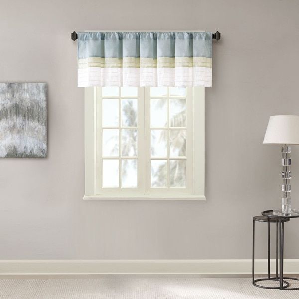 Madison Park Chester Polyoni Pintuck Window Valance | Window With Chester Polyoni Pintuck Curtain Panels (View 2 of 25)