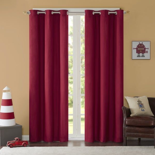 Madison Park Essentials Almaden Printed Fret Grommet Top In Chester Polyoni Pintuck Curtain Panels (View 21 of 25)