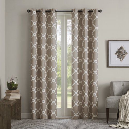Merritt Eyelet Room Darkening Curtains Madison Park Size Per With Regard To The Curated Nomad Duane Jacquard Grommet Top Curtain Panel Pairs (View 22 of 25)
