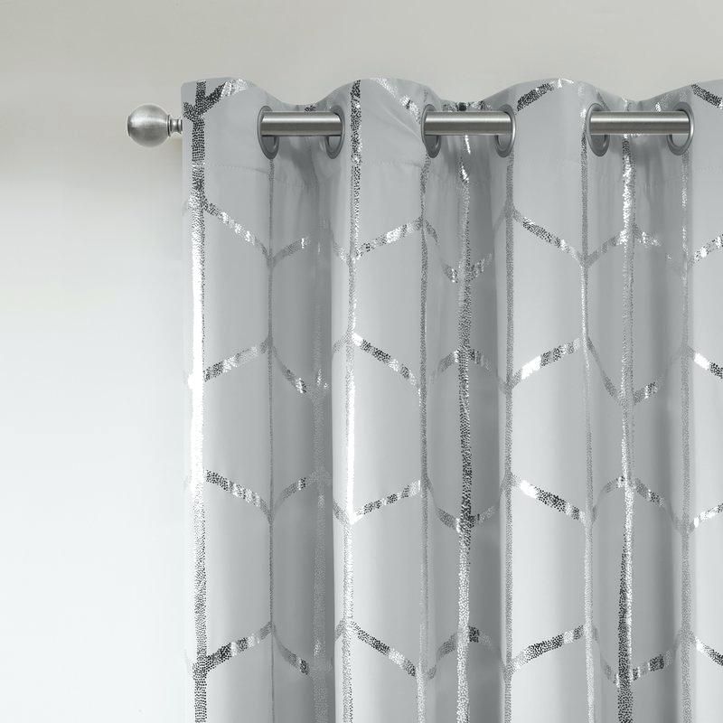 Metallic Silver Curtain Panels – Blkrs (View 8 of 25)