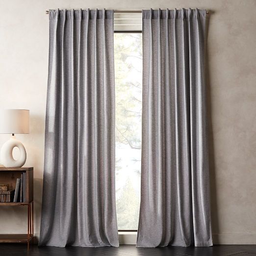 Modern Curtains And Drapes | Cb2 Intended For Solid Cotton True Blackout Curtain Panels (View 13 of 25)