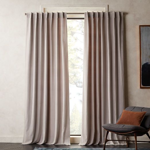 Modern Curtains And Drapes | Cb2 Within Solid Cotton True Blackout Curtain Panels (View 24 of 25)