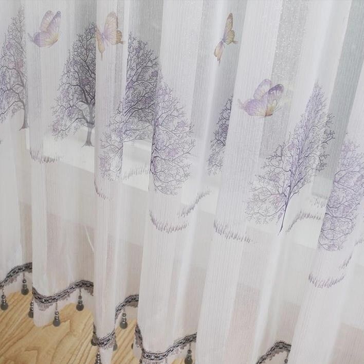 Modern Patterned Sheer Curtains – Eggplant Show (View 11 of 25)