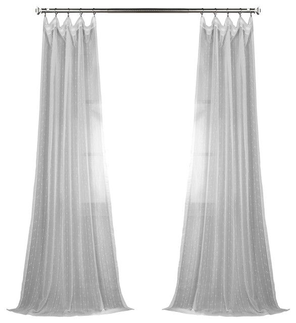 Montpellier Striped Fauxlinen Sheer Curtain Single Panel, 50"x96" With Regard To Montpellier Striped Linen Sheer Curtains (View 1 of 25)