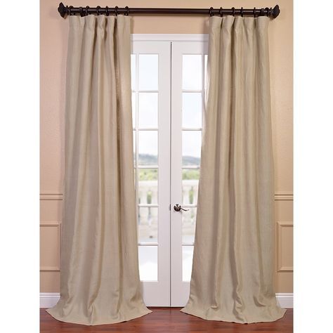 Natural French Linen Lined Curtain Panel – Overstock With French Linen Lined Curtain Panels (View 12 of 25)