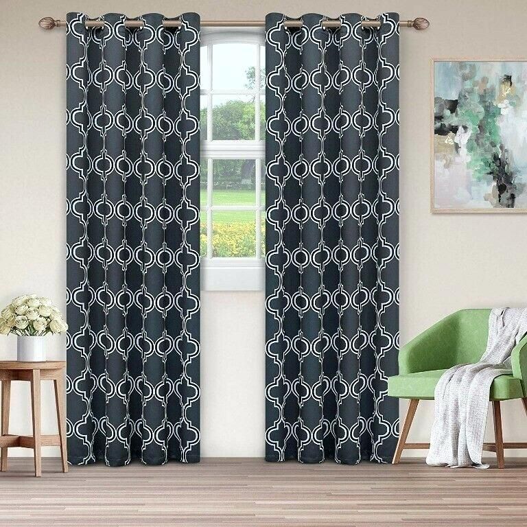Navy Grommet Curtains – Shlink (View 11 of 25)