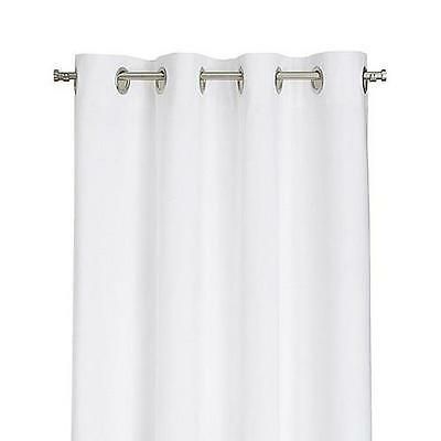 New White 84" Grommet Curtain Panel, 48" Wide | Ebay Inside Copper Grove Speedwell Grommet Window Curtain Panels (View 17 of 25)