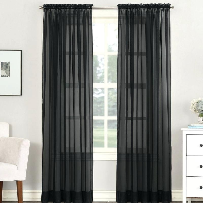 No 918 Emily Sheer Voile Rod Pocket Curtain Panel – Ocefc In Emily Sheer Voile Single Curtain Panels (View 13 of 25)