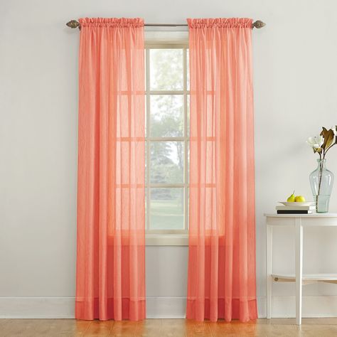 No 918 Erica Crushed Sheer Voile Window Curtain | Products Inside Erica Crushed Sheer Voile Grommet Curtain Panels (View 4 of 25)