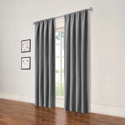 Noel Grey Rod Pocket Panel Within Eclipse Newport Blackout Curtain Panels (View 12 of 25)