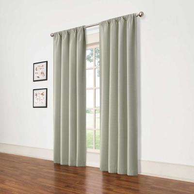 Noel Sage Rod Pocket Panel For Eclipse Corinne Thermaback Curtain Panels (View 11 of 25)