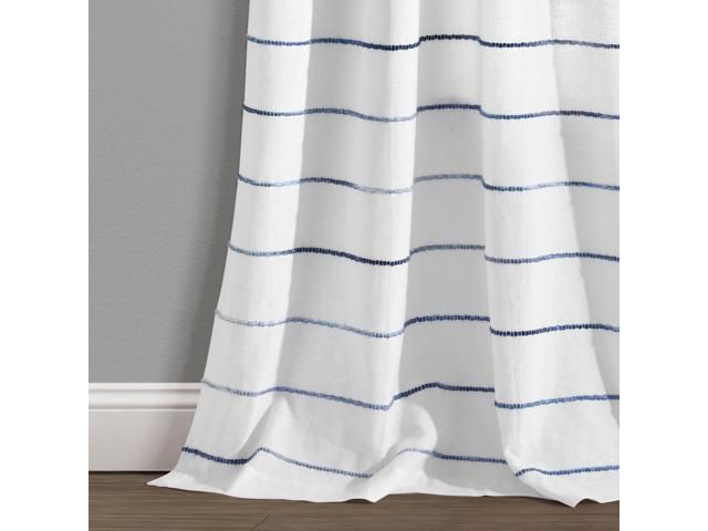 Ombre Stripe Yarn Dyed Cotton Window Curtain Panels Navy/multi 40X95 Set –  Newegg Regarding Ombre Stripe Yarn Dyed Cotton Window Curtain Panel Pairs (View 5 of 25)