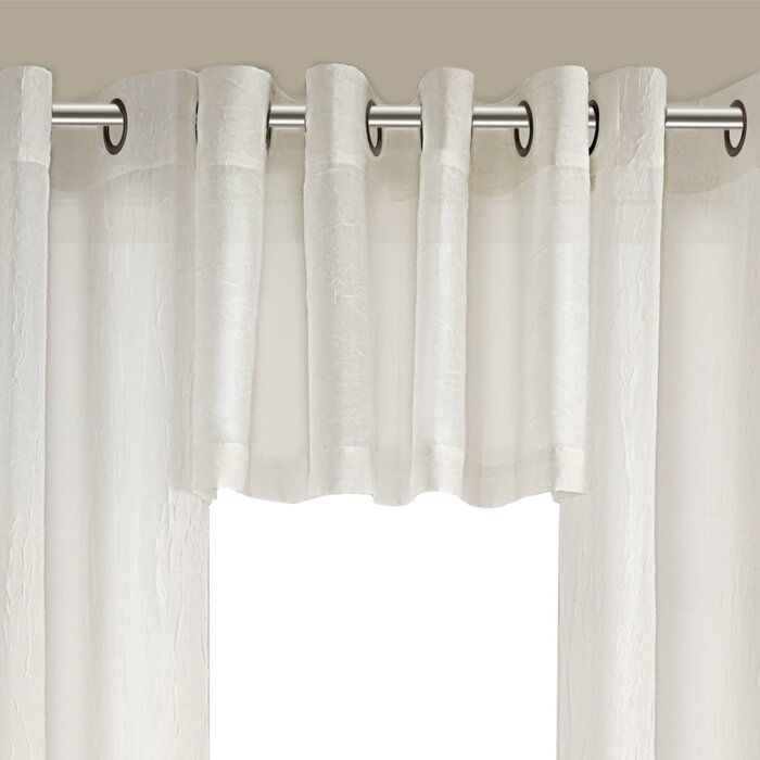 Ortley Crushed Voile Solid Sheer Grommet Curtain Panel Pair In Pairs To Go Victoria Voile Curtain Panel Pairs (View 10 of 25)