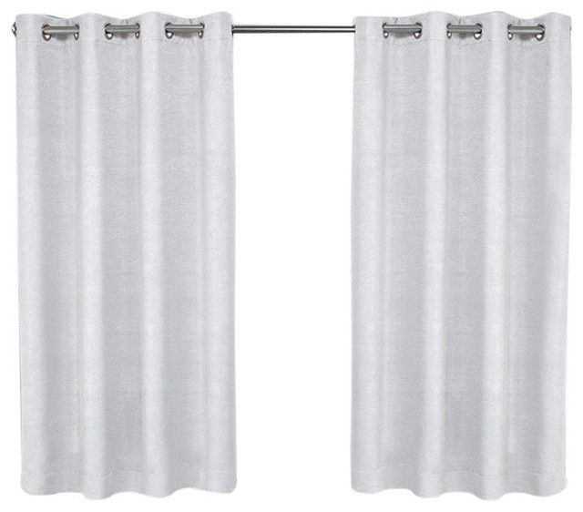 Oxford Grommet Top Curtains, 52"x63", Vanilla, Set Of 2 Inside Oxford Sateen Woven Blackout Grommet Top Curtain Panel Pairs (View 14 of 25)