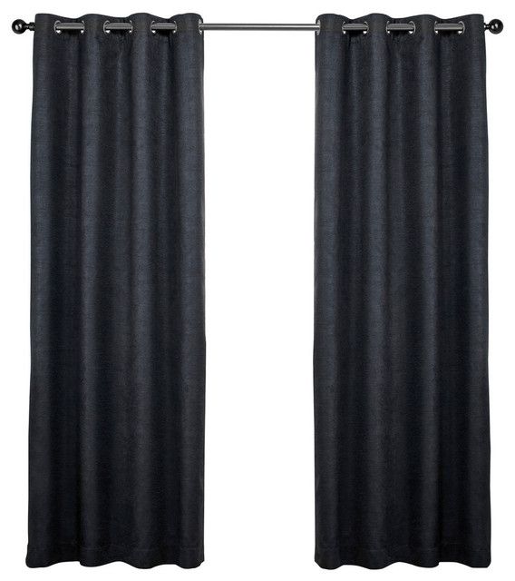 Oxford Grommet Top Curtains, 52"x96", Charcoal, Set Of 2 With Regard To Oxford Sateen Woven Blackout Grommet Top Curtain Panel Pairs (View 21 of 25)