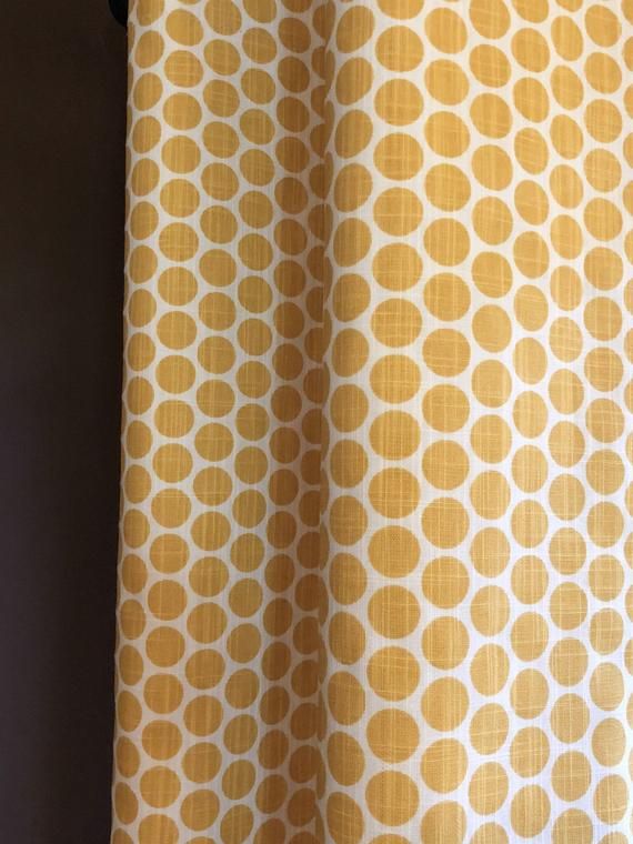 Pair Paco Dot Tuscan Yellow Canvas Slub (Linen Appearance) Curtains Regarding Tuscan Thermal Backed Blackout Curtain Panel Pairs (View 17 of 25)