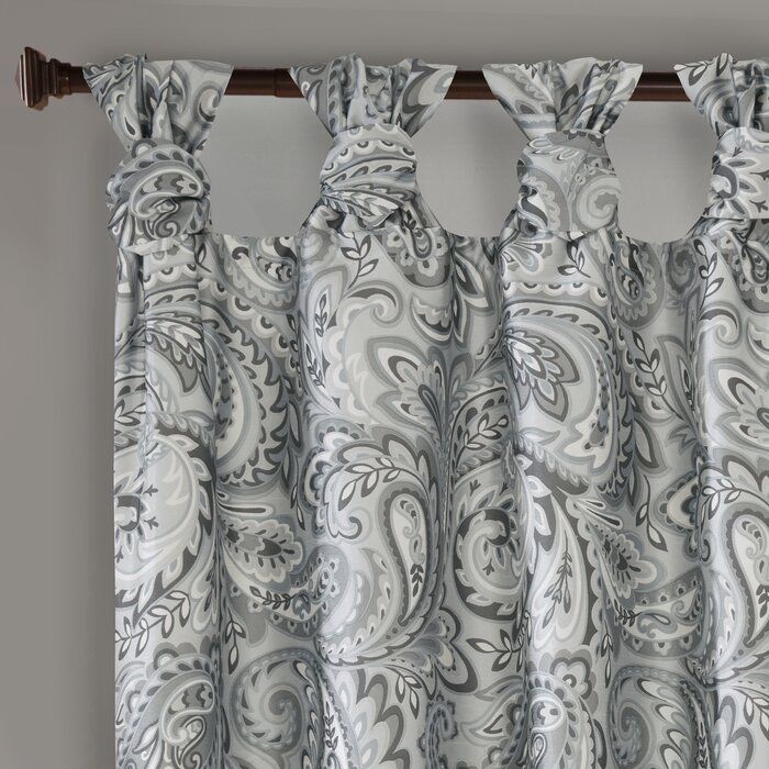 Paisley Print Curtain Panels Intended For Sunsmart Dahlia Paisley Printed Total Blackout Single Window Curtain Panels (View 8 of 25)