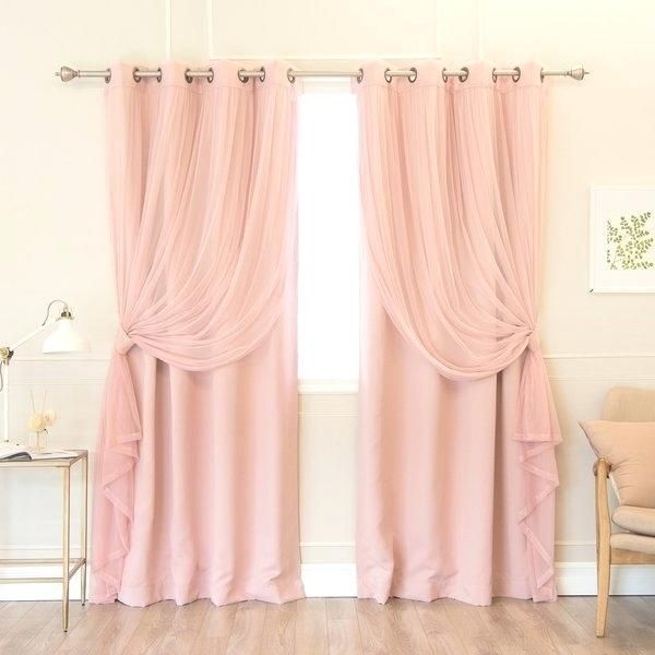 Pastel Blackout Curtains Aurora Home Mix Amp Match Tulle 4 With Mix And Match Blackout Tulle Lace Sheer Curtain Panel Sets (View 17 of 25)
