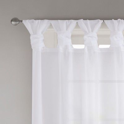 Persis Twisted Tab Voile Sheer Window Pair White 50"x63" In With Elowen White Twist Tab Voile Sheer Curtain Panel Pairs (View 2 of 26)