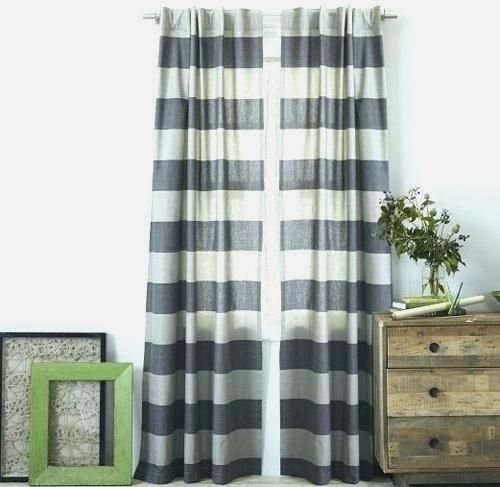 Plan Gray And White Striped Curtains – Goods4Good (View 22 of 25)