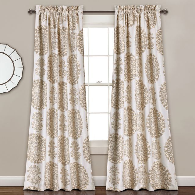 Product Image For Lush Décor Evelyn Medallion 84 Inch Room In Sunsmart Dahlia Paisley Printed Total Blackout Single Window Curtain Panels (View 19 of 25)