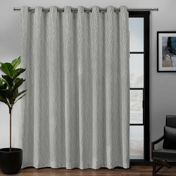 Prower Patio Woven Blackout Thermal Grommet Single Curtain Panel Pertaining To Embossed Thermal Weaved Blackout Grommet Drapery Curtains (View 22 of 25)