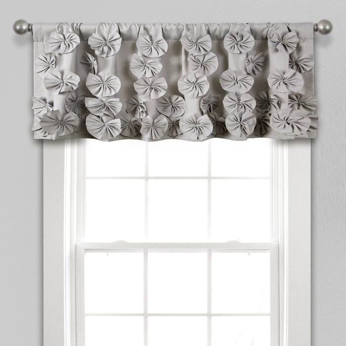 Quincy 52" Window Valance Within Ladonna Rod Pocket Solid Semi Sheer Window Curtain Panels (View 8 of 25)
