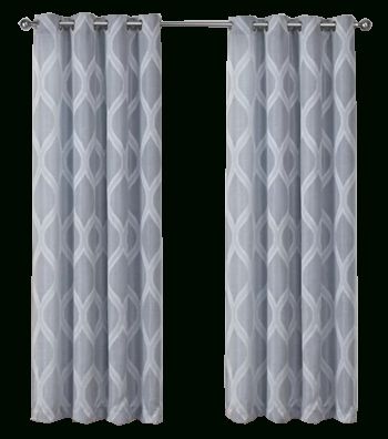 Quinton Geometric Room Darkening Grommet Curtain Panels | Steel Blue, 96",  Set Of 2 Inside Grommet Curtain Panels (View 24 of 25)