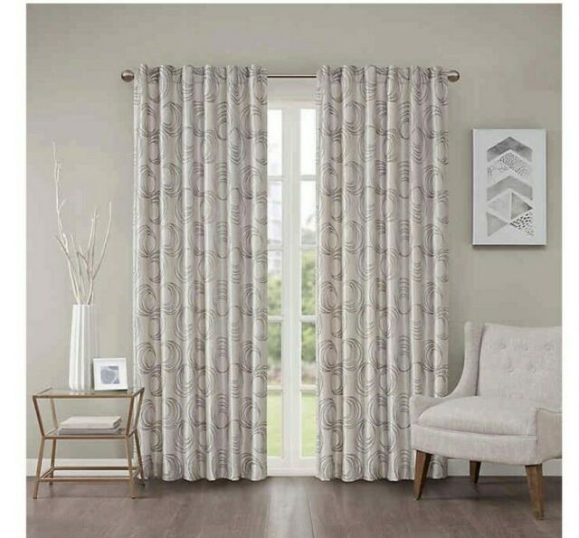 Regency Heights Cosma Lined Grommet Top Curtain Panels 95” Grey Taupe Set  Of 2 With Lined Grommet Curtain Panels (View 4 of 25)