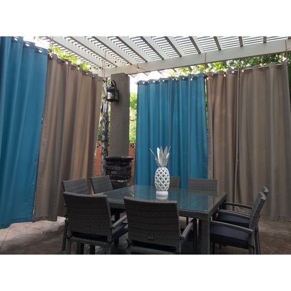 Reviews (887) Ati Home Indoor/outdoor Solid Cabana Grommet Pertaining To Indoor/outdoor Solid Cabana Grommet Top Curtain Panel Pairs (View 8 of 25)