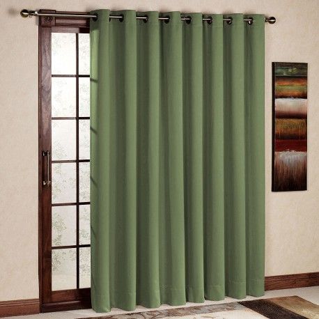 Rhf Wide Thermal Blackout Patio Door Curtain Panel, Sliding Door Curtains  Antique Bronze Grommet Top 100W84L Inches Olive – Rose Home Fashion Intended For Grommet Blackout Patio Door Window Curtain Panels (View 2 of 25)