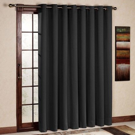 Rhf Wide Thermal Blackout Patio Door Curtain Panel, Sliding Door Insulated  Curtains Antique Bronze Grommet Top 100W84L Inche – Rose Home Fashion Regarding Antique Silver Grommet Top Thermal Insulated Blackout Curtain Panel Pairs (View 11 of 25)
