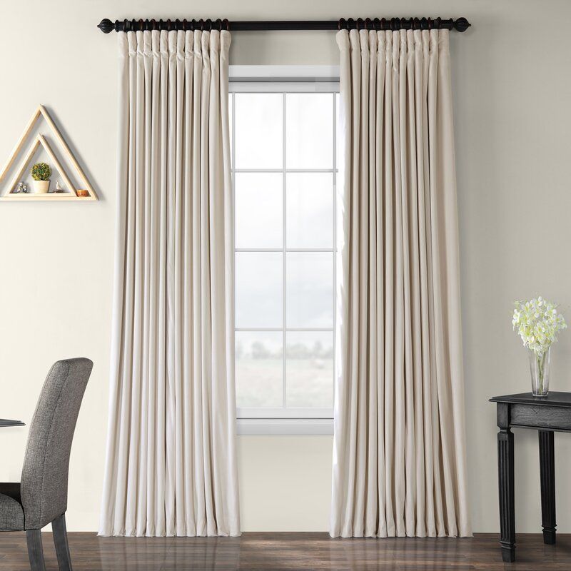 Rhinehart Solid Max Blackout Thermal Tab Top Single Curtain Panel Inside Single Curtain Panels (View 5 of 25)