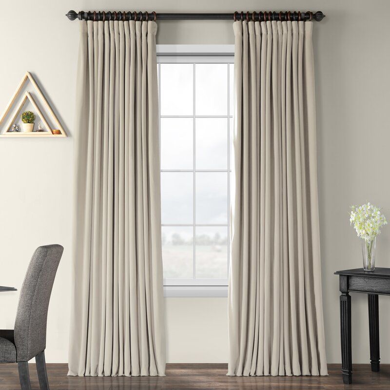 Rhinehart Solid Max Blackout Thermal Tab Top Single Curtain With Regard To Evelina Faux Dupioni Silk Extreme Blackout Back Tab Curtain Panels (View 18 of 25)
