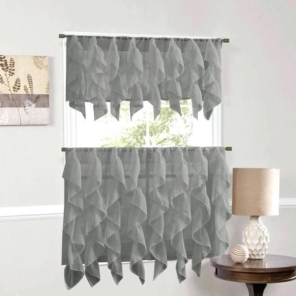 Ruffled Tier Curtains – Shubhanga Throughout Sheer Voile Waterfall Ruffled Tier Single Curtain Panels (View 16 of 25)