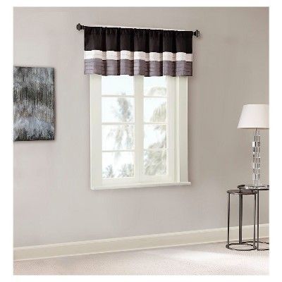 Salem Polyoni Pintuck Window Valance Black (50"x18 Intended For Chester Polyoni Pintuck Curtain Panels (View 7 of 25)
