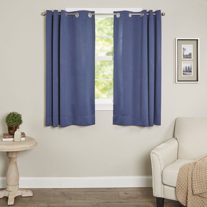 Sallie Short Solid Blackout Thermal Grommet Single Curtain Panel Intended For Superior Solid Insulated Thermal Blackout Grommet Curtain Panel Pairs (View 8 of 25)