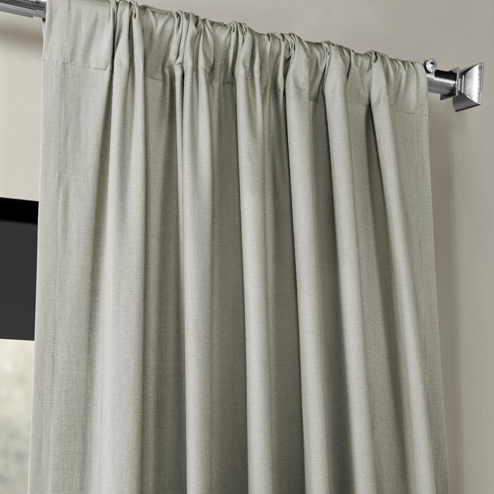 Sanger Country Cotton Linen Weave Solid Room Darkening Rod Pocket Curtain  Panels Pertaining To Solid Country Cotton Linen Weave Curtain Panels (View 3 of 25)