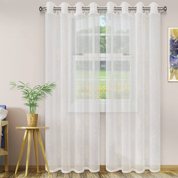 Scroll Curtains | Wayfair Pertaining To Overseas Leaf Swirl Embroidered Curtain Panel Pairs (View 6 of 25)