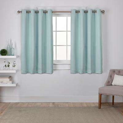 Sea Foam Green Curtains | Best Home Decorating Ideas Regarding Copper Grove Fulgence Faux Silk Grommet Top Panel Curtains (View 17 of 25)
