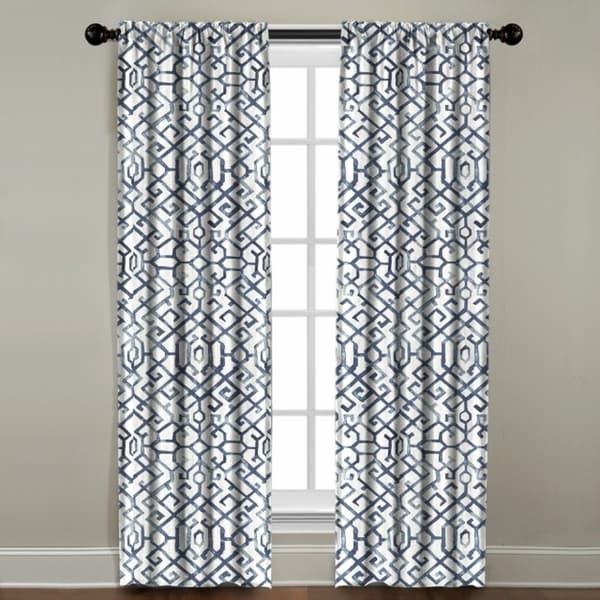 Shannon Printed Cotton Rod Pocket Curtain Panel | Client Ep Intended For Sarong Grey Printed Cotton Pole Pocket Single Curtain Panels (View 4 of 25)