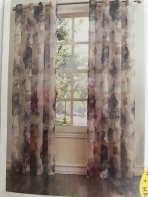 Sheer Curtain Panel Curtain Andorra Watercolor Floral Crushed Texture No (View 2 of 25)