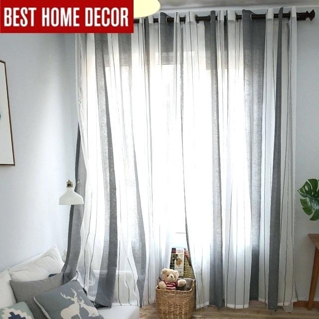 Sheer Window Curtains Intended For Tulle Sheer With Attached Valance And Blackout 4 Piece Curtain Panel Pairs (View 23 of 25)