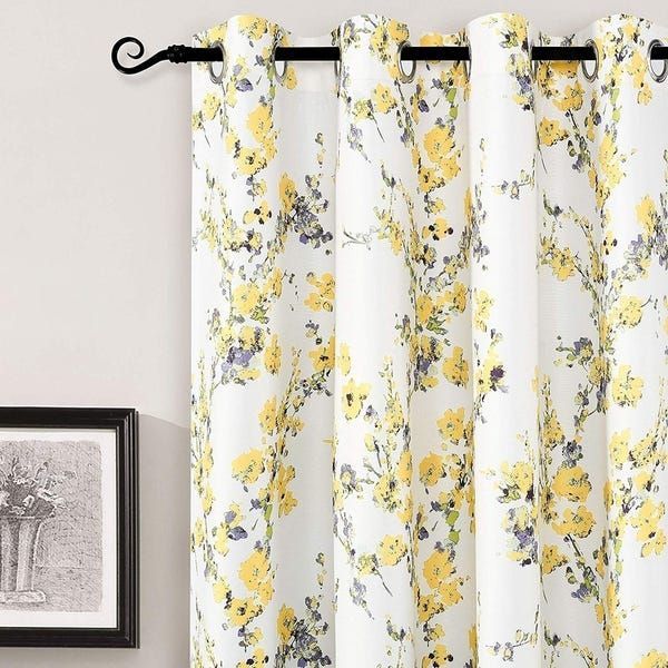 Shop Driftaway Blossom Botanic Lined Thermal Insulated Pertaining To Insulated Blackout Grommet Window Curtain Panel Pairs (View 5 of 25)