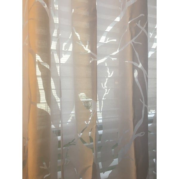 Shop Madison Park Vina Sheer Bird Single Curtain Panel – On Inside Vina Sheer Bird Single Curtain Panels (View 4 of 25)